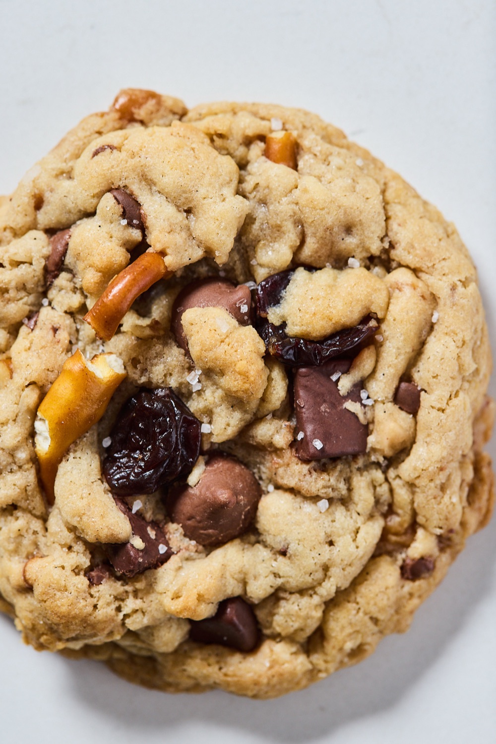 Close up of a finished Everything cookie